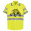Men's High Visibility Safety Short Sleeve Work Shirt Thumbnail