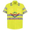 Men's High Visibility Safety Short Sleeve Work Shirt Thumbnail