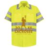 Men's High Visibility Safety Short Sleeve Work Shirt Thumbnail