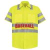 Men's High Visibility Safety Short Sleeve Work Shirt Thumbnail