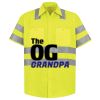 Men's High Visibility Safety Short Sleeve Work Shirt Thumbnail