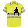Men's High Visibility Safety Short Sleeve Work Shirt Thumbnail