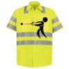 Men's High Visibility Safety Short Sleeve Work Shirt Thumbnail