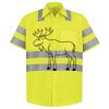 Men's High Visibility Safety Short Sleeve Work Shirt Thumbnail