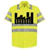 Men's High Visibility Safety Short Sleeve Work Shirt Thumbnail