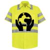 Men's High Visibility Safety Short Sleeve Work Shirt Thumbnail